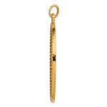 Load image into Gallery viewer, 14K Yellow Gold Solid Polished/Satin Extra Large Beaded Edge St. Christopher Medal
