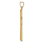 Load image into Gallery viewer, 14K Yellow Gold Hollow Polished Basketweave Design Latin Cross
