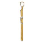 Load image into Gallery viewer, 14K Yellow Gold Hollow Polished Rhodium-plated Center X Cross
