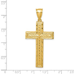 Load image into Gallery viewer, 14K Yellow Gold Diamond-cut Cross Pendant
