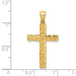 Load image into Gallery viewer, 14K Yellow Gold Nugget Cross Pendant
