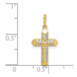 Load image into Gallery viewer, 14K Yellow Gold Cross CZ Pendant
