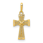 Load image into Gallery viewer, 14K Yellow Gold Diamond-cut Cross Pendant
