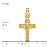 Load image into Gallery viewer, 14K Yellow Gold Hollow Crucifix Pendant
