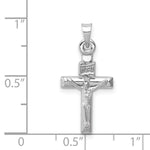Load image into Gallery viewer, 14k White Gold Hollow Crucifix Pendant
