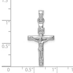 Load image into Gallery viewer, 14k White Gold Hollow Crucifix Pendant
