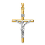 Load image into Gallery viewer, 14K Two-Tone Gold Hollow Crucifix Pendant
