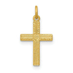Load image into Gallery viewer, 14K Yellow Gold Heart Cross Charm
