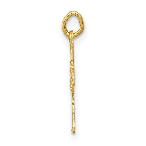 14K Yellow Gold Celtic Cross Charm 18mm length