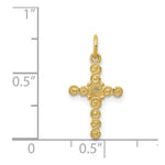 Load image into Gallery viewer, 14K Yellow Gold Small Polished Cross Charm
