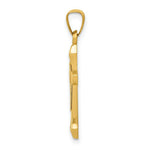 Load image into Gallery viewer, 14K Two-tone Gold Hollow Cross Pendant 28mm length
