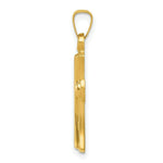 Load image into Gallery viewer, 14K Yellow Gold Hollow Cross Pendant 27mm length
