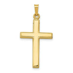 Load image into Gallery viewer, 14K Yellow Gold Hollow Cross Pendant 33mm length

