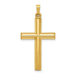 Load image into Gallery viewer, 14K Yellow Gold Hollow Cross Pendant 32mm length
