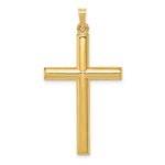 Load image into Gallery viewer, 14K Yellow Gold Hollow Cross Pendant 40mm length
