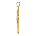 Load image into Gallery viewer, 14K Two-tone Gold Hollow Cross Pendant 35mm length
