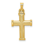 Load image into Gallery viewer, 14K Yellow Gold Hollow Latin Cross Pendant

