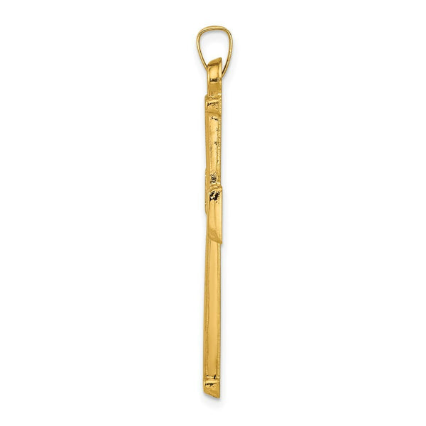 14K Yellow Gold Hollow Latin Cross Pendant