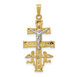 Load image into Gallery viewer, 14K Two-tone Gold Cara Vaca Crucifix Pendant
