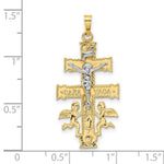 Load image into Gallery viewer, 14K Two-tone Gold Cara Vaca Crucifix Pendant
