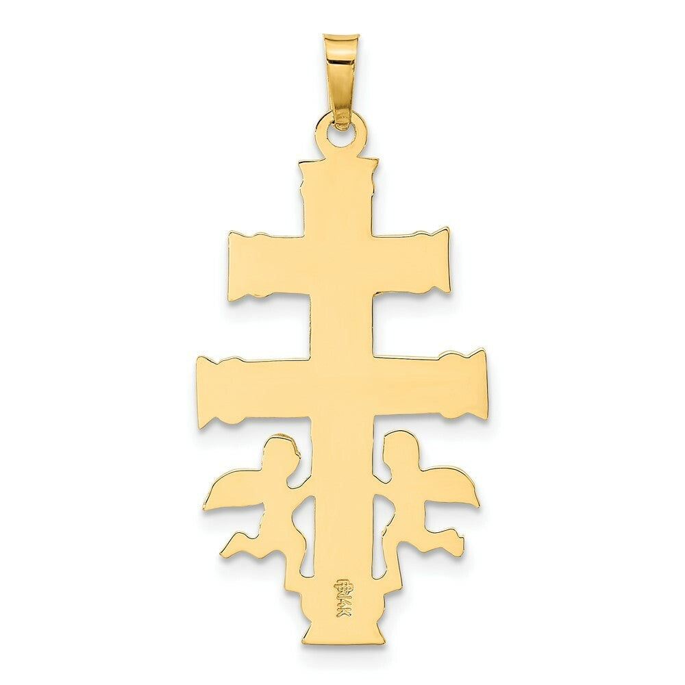 14K Two-tone Gold Cara Vaca Crucifix Pendant