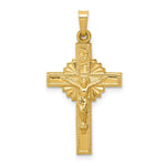 Load image into Gallery viewer, 14K Yellow Gold INRI Hollow Crucifix Pendant
