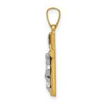 Load image into Gallery viewer, 14K Two-tone Gold INRI Hollow Crucifix Pendant 24mm length

