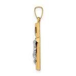 Load image into Gallery viewer, 14K Two-tone Gold INRI Crucifix Pendant 28mm length
