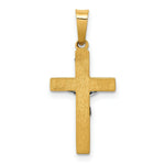Load image into Gallery viewer, 14K Two-tone Gold INRI Hollow Crucifix Pendant 25mm length
