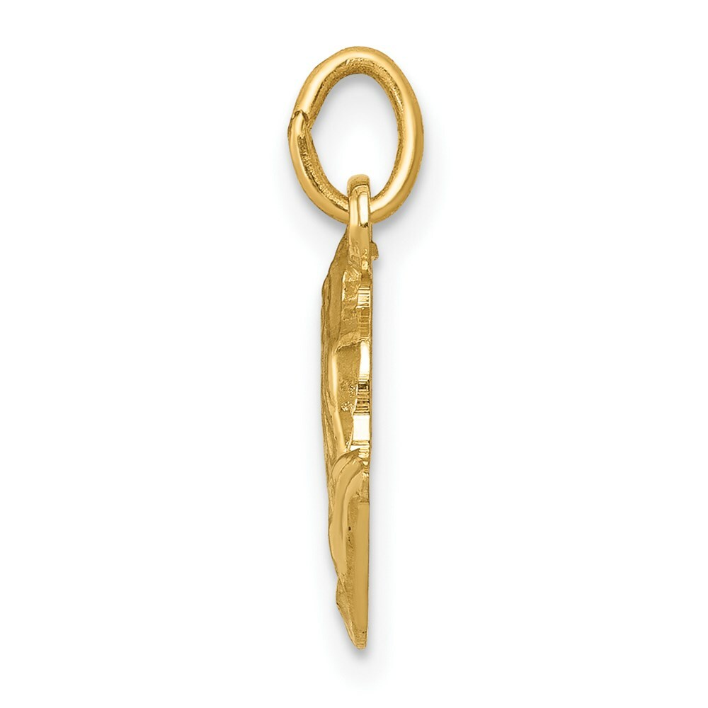 14K Yellow Gold Praying Hands Charm
