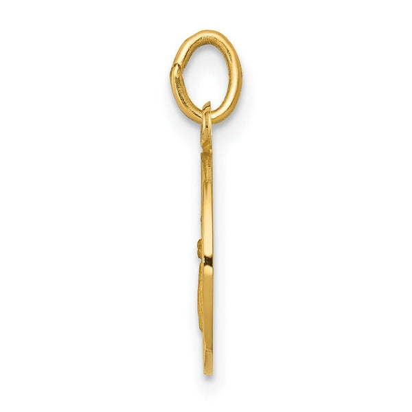 14K Yellow Gold Guardian Angel Medal Charm