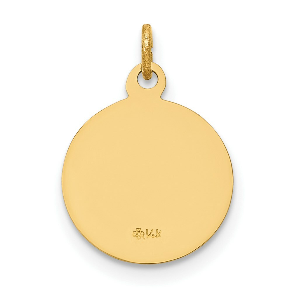 14K Yellow Gold Guardian Angel Medal Charm