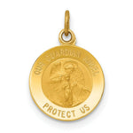 Load image into Gallery viewer, 14K Yellow Gold Guardian Angel Medal Charm
