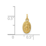 Load image into Gallery viewer, 14K Yellow Gold Miraculous Medal Charm 7mm width
