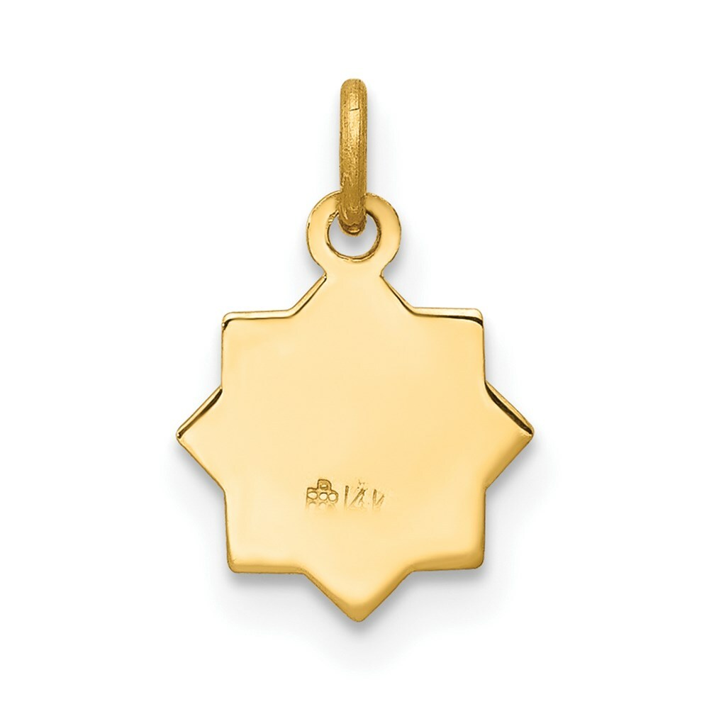 14K Yellow Gold Blessed Mary Charm
