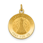 Load image into Gallery viewer, 14K Yellow Gold Our Lady of Loreto Medal Charm 15mm width
