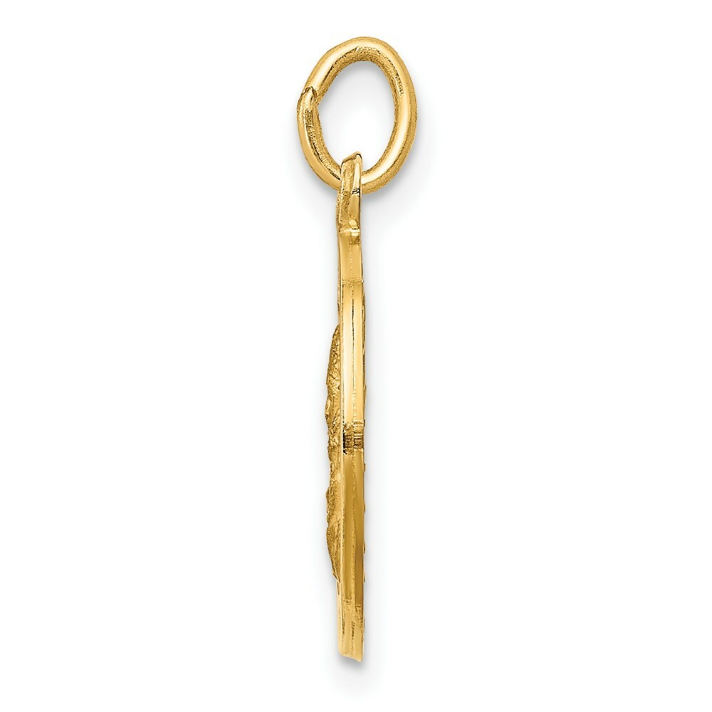 14K Yellow Gold Matka Boska Medal Charm