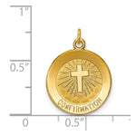Load image into Gallery viewer, 14K Yellow Gold Confirmation Medal Charm
