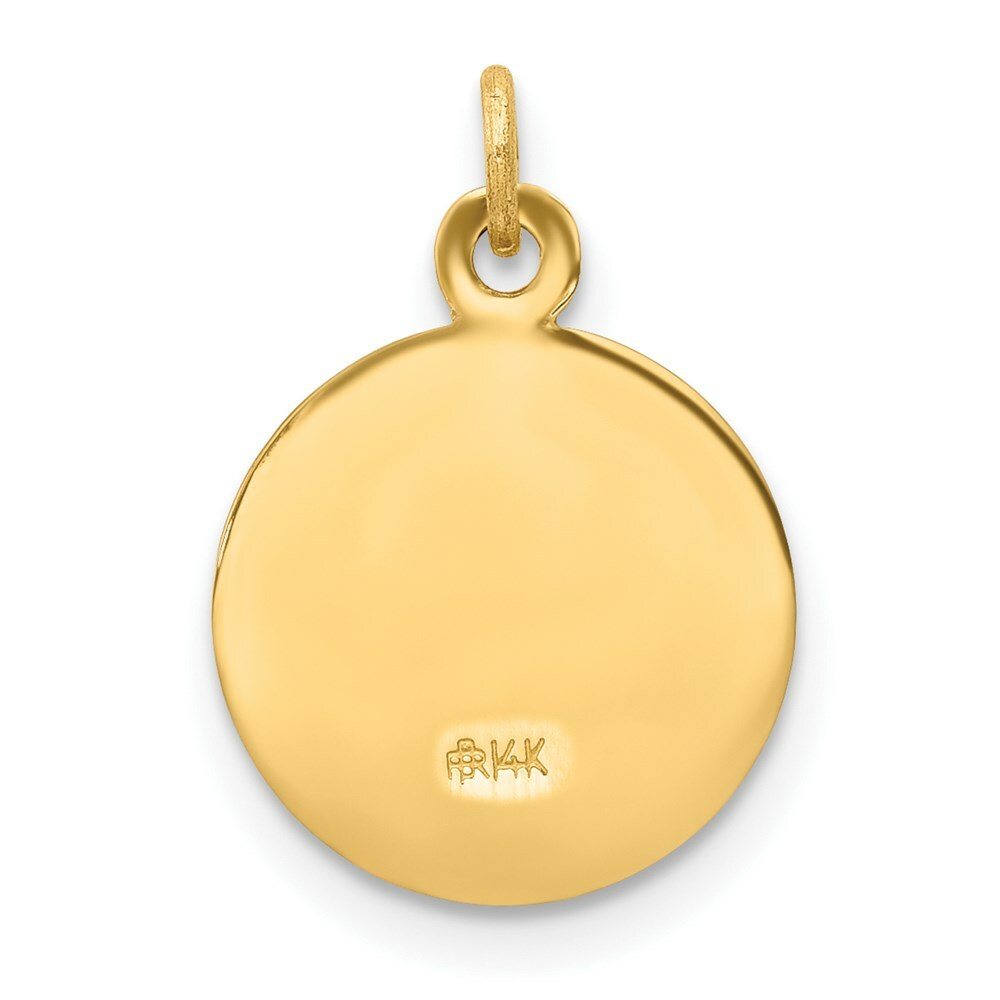 14K Yellow Gold First Communion Medal Charm