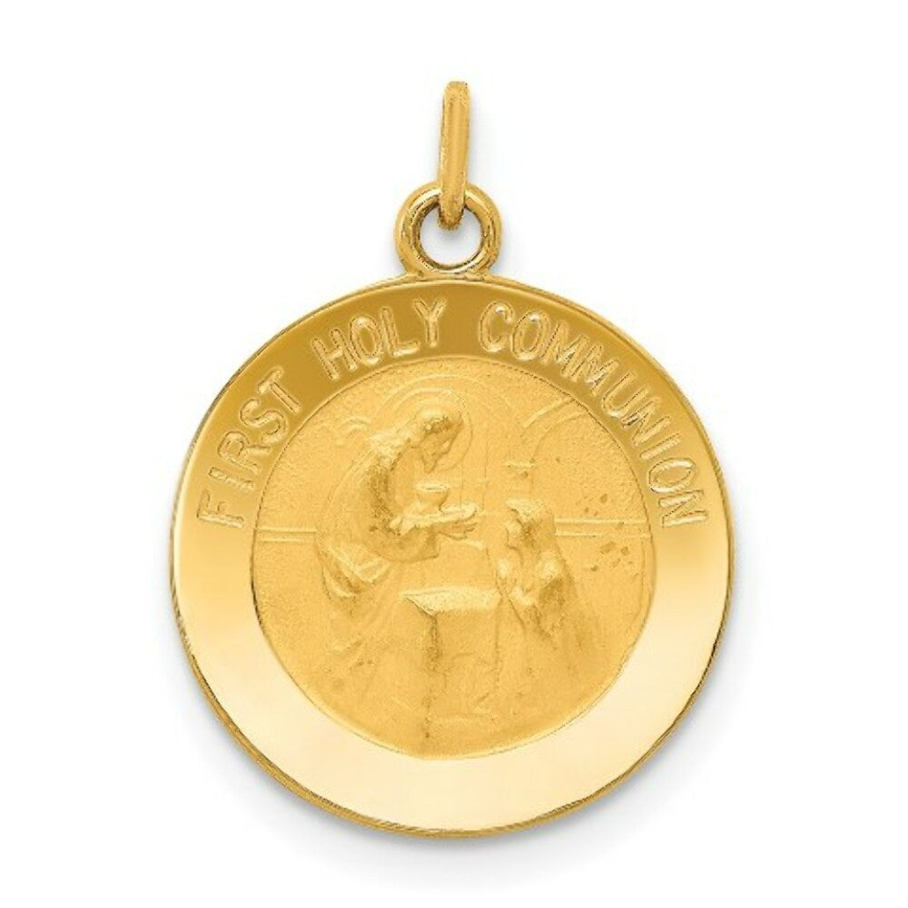 14K Yellow Gold First Holy Communion Charm
