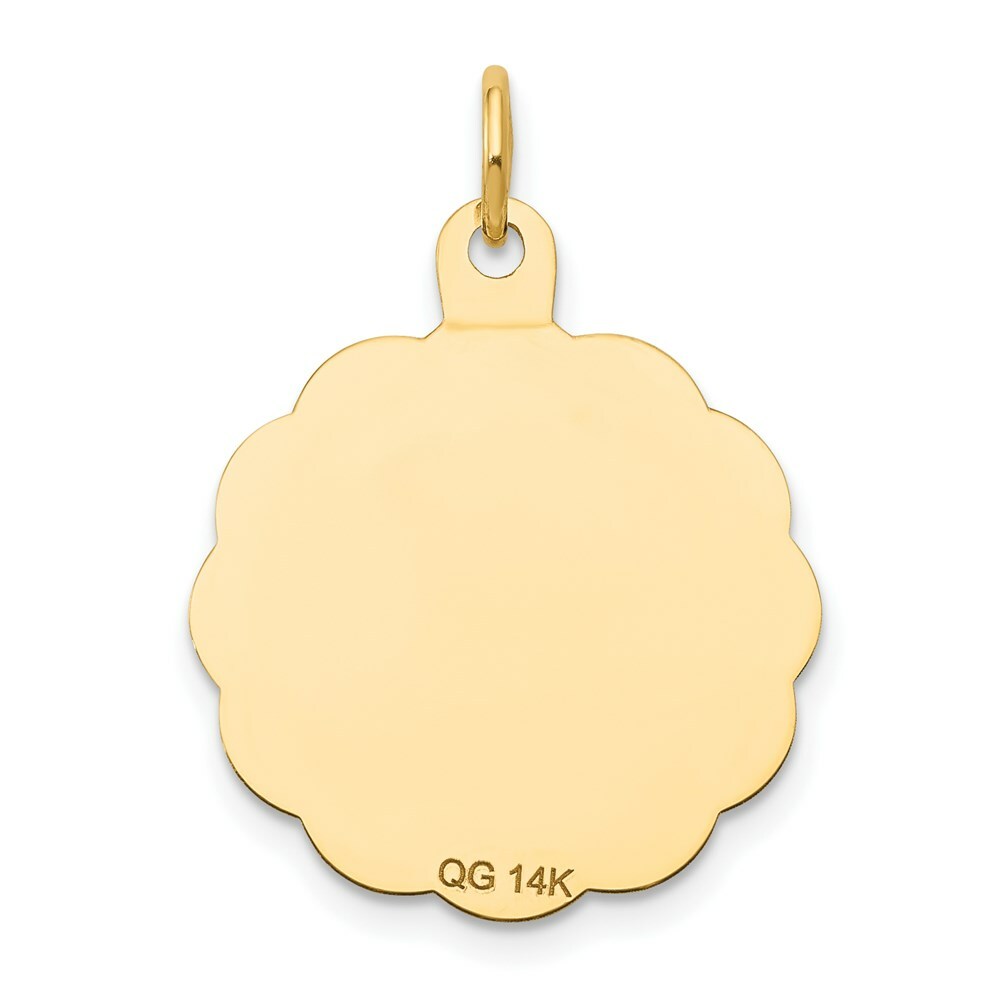 14K Yellow Gold First Holy Communion Disc Charm
