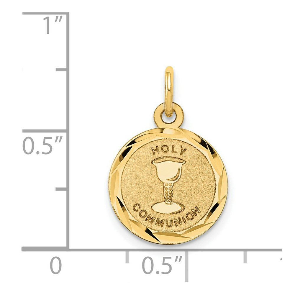 14K Yellow Gold Holy Communion Disc Charm