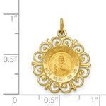 Load image into Gallery viewer, 14K Yellow Gold Sacred Heart of Jesus Medal Charm
