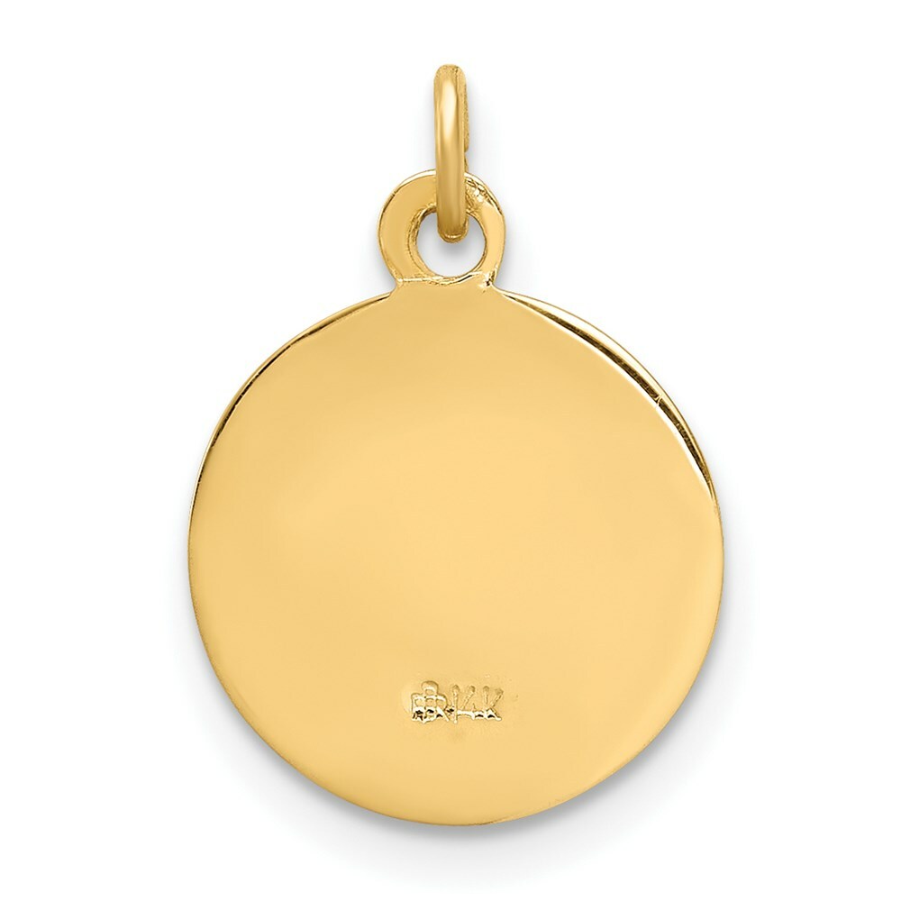 14K Yellow Gold Holy Spirit Medal Charm