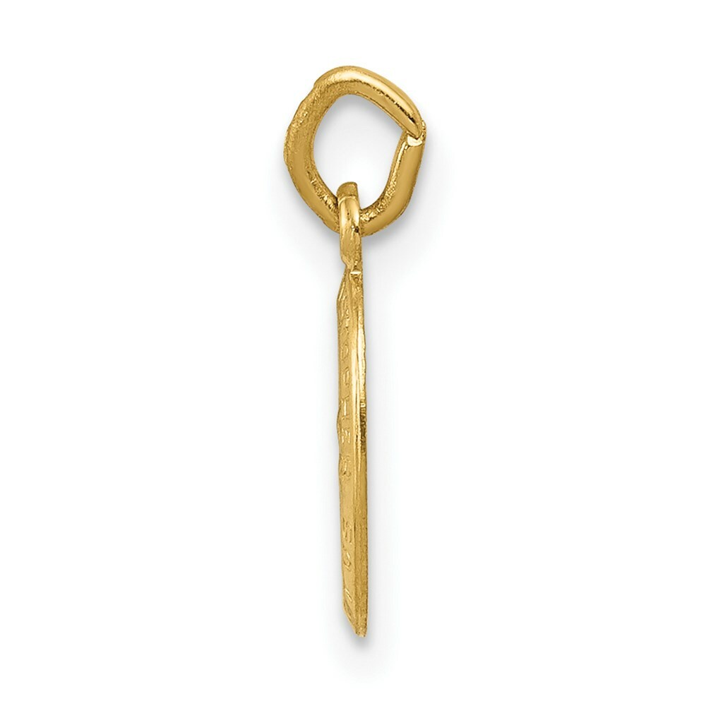 14K Yellow Gold Saint Christopher Medal Charm 6mm width