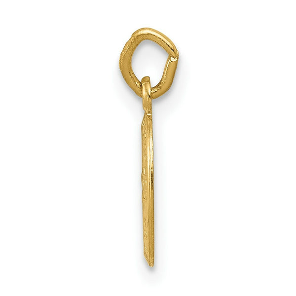 14K Yellow Gold Saint Christopher Medal Charm 6mm width