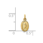 Load image into Gallery viewer, 14K Yellow Gold Saint Christopher Medal Charm 6mm width
