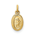 Load image into Gallery viewer, 14K Yellow Gold Saint Christopher Medal Charm 6mm width

