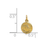 Load image into Gallery viewer, 14K Yellow Gold Saint Christopher Medal Charm 8mm width
