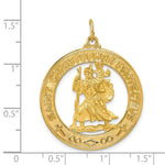 Load image into Gallery viewer, 14K Yellow Gold Saint Christopher Medal Pendant 29mm width
